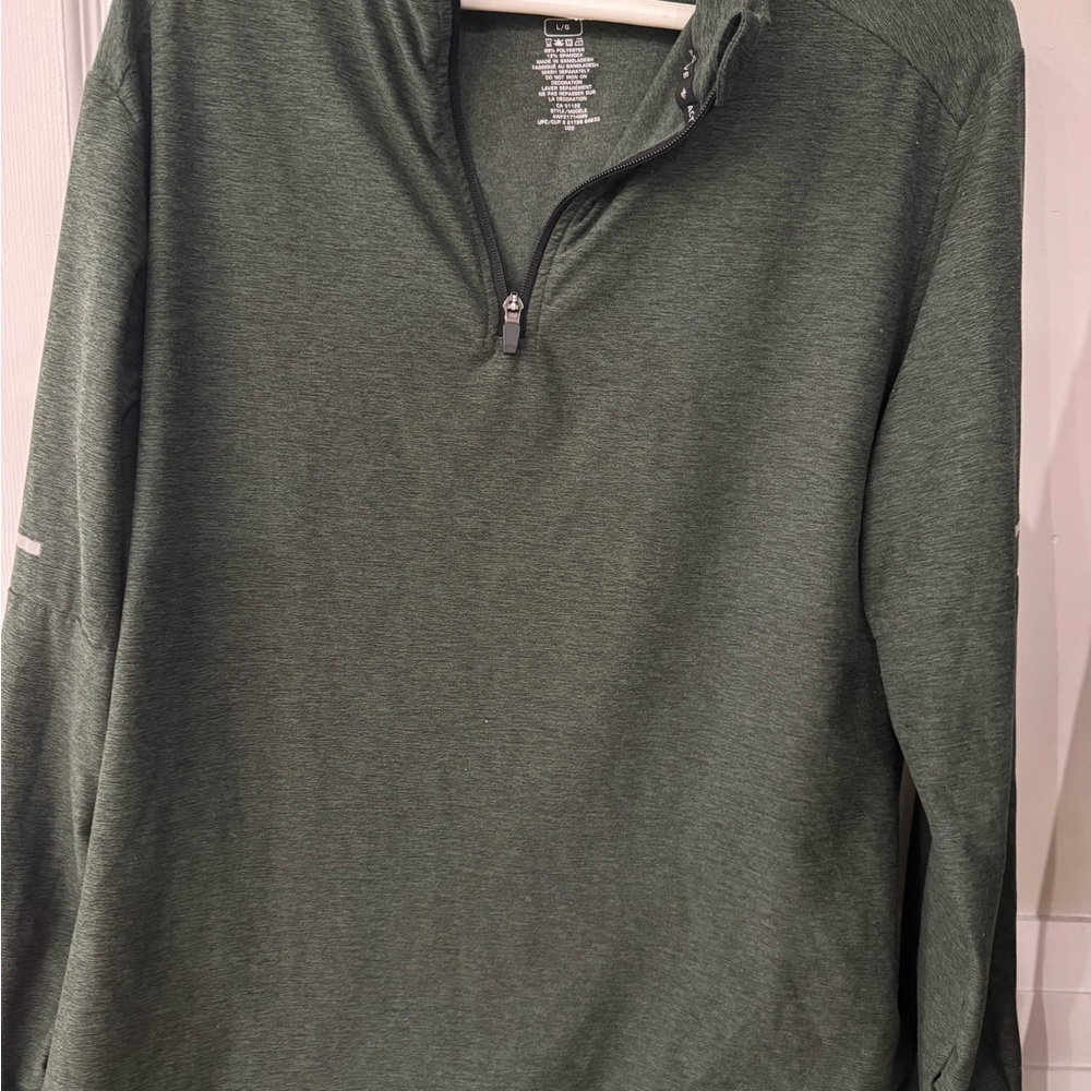 Athletic Works Men's Green Zip Up Sweater